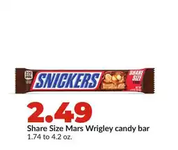 Hy-Vee Share Size Mars Wrigley candy bar offer