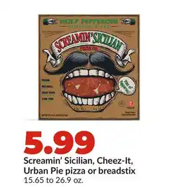 Hy-Vee Screamin' Sicilian, Cheez-It, Urban Pie pizza or breadstix offer