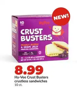 Hy-Vee Hy-Vee Crust Busters crustless sandwiches offer