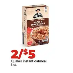 Hy-Vee Quaker instant oatmeal offer