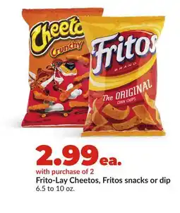 Hy-Vee Frito-Lay Cheetos, Fritos snacks or dip offer
