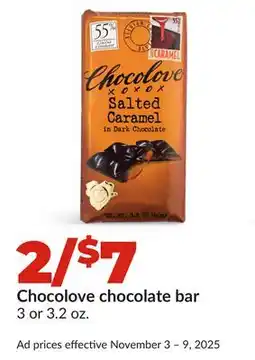 Hy-Vee Chocolove chocolate bar offer