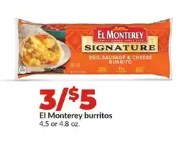 Hy-Vee El Monterey burritos offer