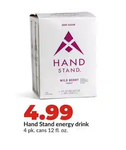 Hy-Vee Hand Stand energy drink offer