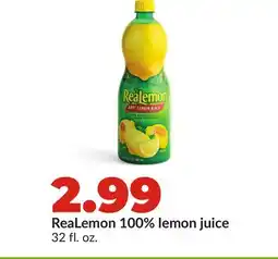 Hy-Vee ReaLemon 100% lemon juice offer