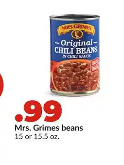 Hy-Vee Mrs. Grimes beans offer