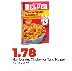 Hy-Vee Hamburger, Chicken or Tuna Helper offer