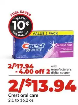 Hy-Vee Crest oral care offer