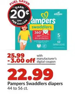 Hy-Vee Pampers Swaddlers diapers offer