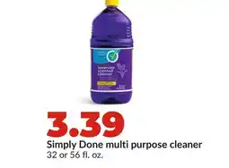 Hy-Vee Simply Done multi purpose cleaner offer
