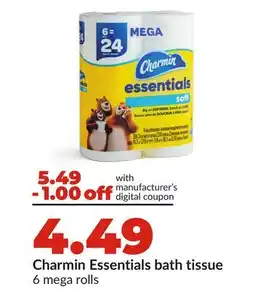 Hy-Vee Charmin Essentials bath tissue offer