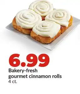 Hy-Vee Bakery-fresh gourmet cinnamon rolls offer