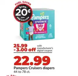 Hy-Vee Pampers Cruisers diapers offer