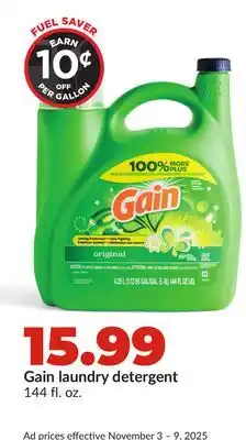 Hy-Vee Gain laundry detergent offer