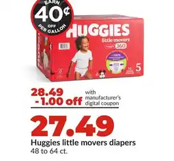 Hy-Vee Huggies little movers diapers offer