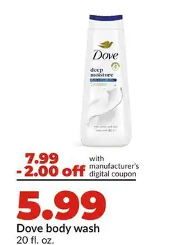Hy-Vee Dove body wash offer