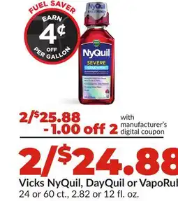 Hy-Vee Vicks NyQuil, DayQuil or VapoRub offer