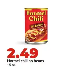 Hy-Vee Hormel chili no beans offer