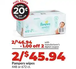 Hy-Vee Pampers wipes offer