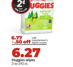 Hy-Vee Huggies wipes offer