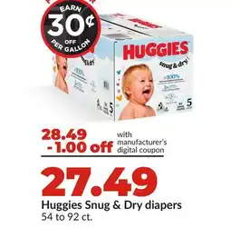 Hy-Vee Huggies Snug & Dry diapers offer