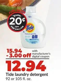 Hy-Vee Tide laundry detergent offer