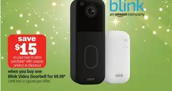 Meijer Blink Video Doorbell offer