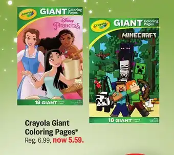 Meijer Crayola Giant Coloring Pages offer