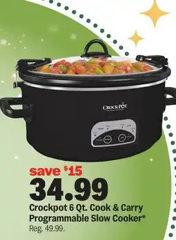 Meijer Crockpot 6 Qt. Cook & Carry Programmable Slow Cooker offer