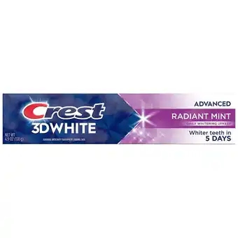 Walgreens Teeth Whitening Toothpaste Radiant Mint offer