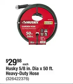 The Home Depot Husky 5/8 in. Dia x 50 ft. Heavy-Duty Hose offer