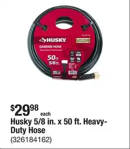 The Home Depot Husky 5/8 in. x 50 ft. Heavy-Duty Hose offer