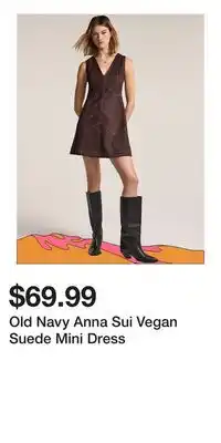 Old Navy Old Navy Anna Sui Vegan Suede Mini Dress offer