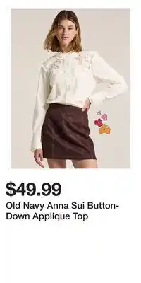 Old Navy Old Navy Anna Sui Button-Down Applique Top offer
