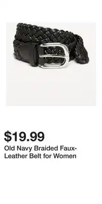 Old Navy Old Navy Braided Faux-Leather Belt for Women offer