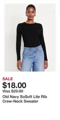 Old Navy Old Navy SoSoft Lite Rib Crew-Neck Sweater offer