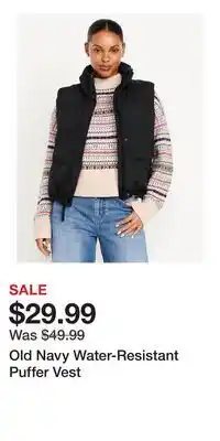 Old Navy Old Navy Water-Resistant Puffer Vest offer