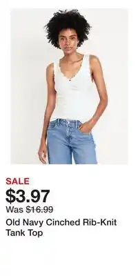Old Navy Old Navy Cinched Rib-Knit Tank Top offer