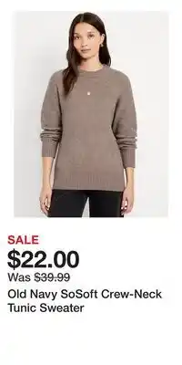 Old Navy Old Navy SoSoft Crew-Neck Tunic Sweater offer