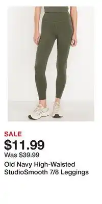 Old Navy Old Navy High-Waisted StudioSmooth 7/8 Leggings offer