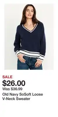 Old Navy Old Navy SoSoft Loose V-Neck Sweater offer