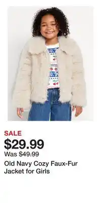 Old Navy Old Navy Cozy Faux-Fur Jacket for Girls offer