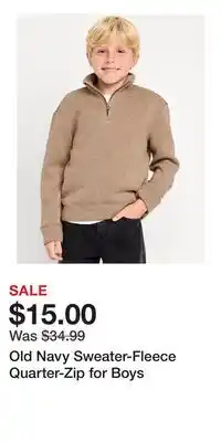 Old Navy Old Navy Sweater-Fleece Quarter-Zip for Boys offer