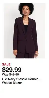 Old Navy Old Navy Classic Double-Weave Blazer offer