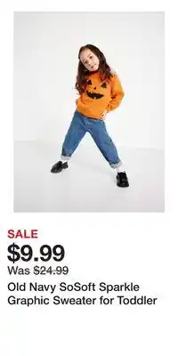 Old Navy Old Navy SoSoft Sparkle Graphic Sweater for Toddler offer