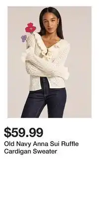 Old Navy Old Navy Anna Sui Ruffle Cardigan Sweater offer