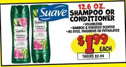Ollie's Suave SHAMPOO OR CONDITIONER offer