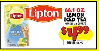 Ollie's Lipton LEMON ICED TEA offer