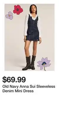 Old Navy Old Navy Anna Sui Sleeveless Denim Mini Dress offer