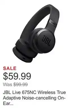 Costco JBL Live 675NC Wireless True Adaptive Noise-cancelling On-Ear Headphones offer